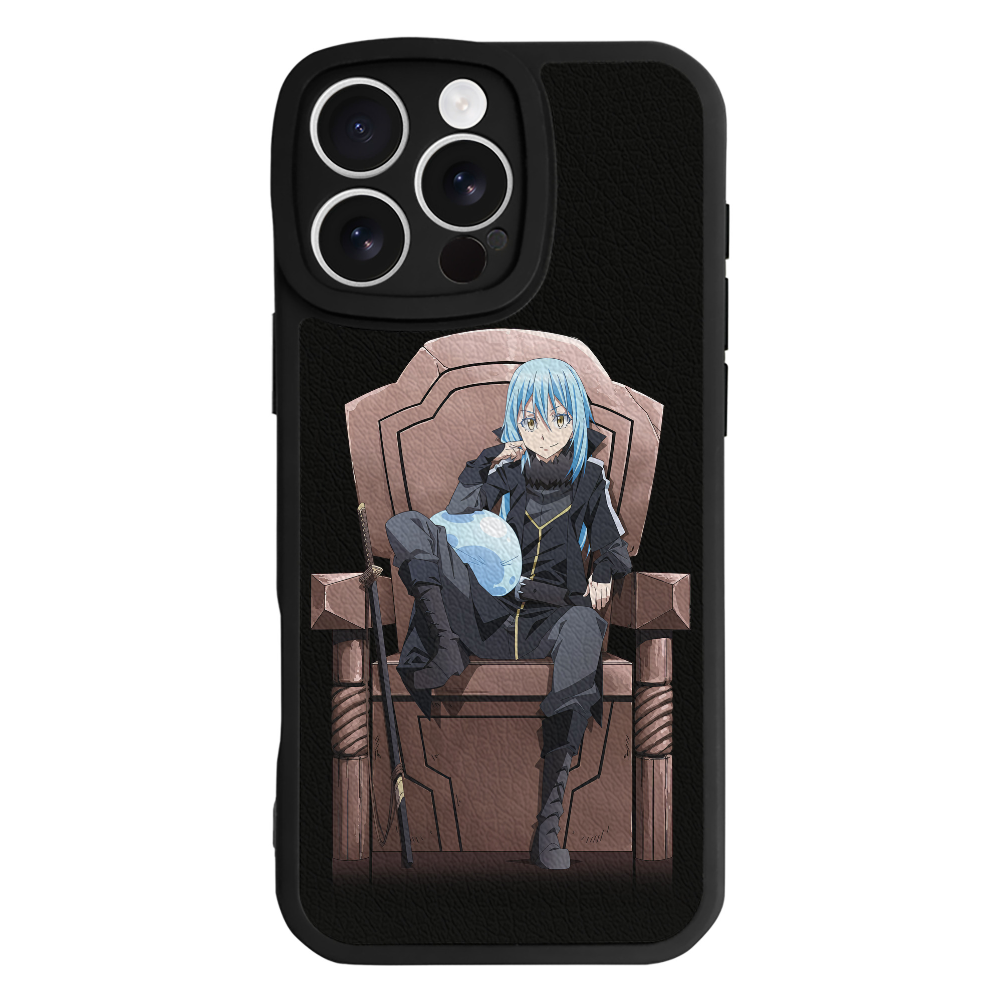 （画像用） 転スラ Regarding Reincarnated to Slime 【iPhone 16シリーズ対応】シリコンスマホケース（レザー調） 材質：シリコン